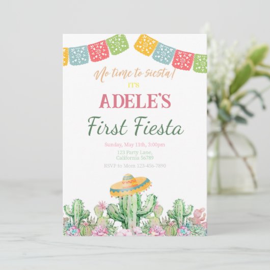 ファーストフィエスタ誕生日招待状フィエスタ招待状 招待状 (スタンド正面)