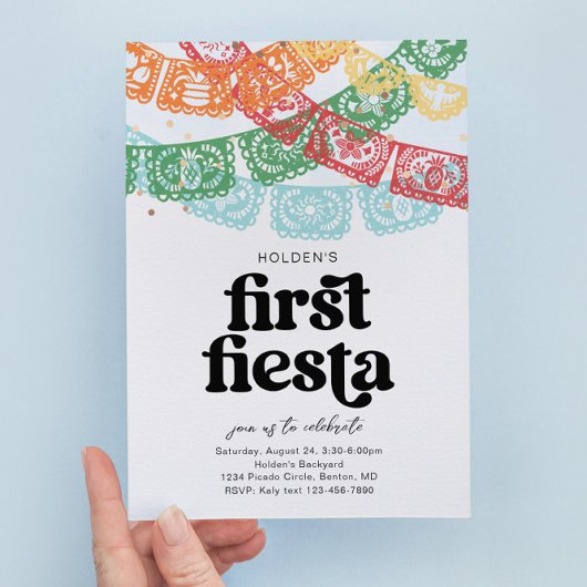 ファーストフィエスタ誕生日招待状 招待状