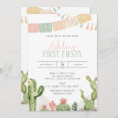 ファーストフィエスタ1st誕生日パーティの招待状 招待状 (正面/裏面)