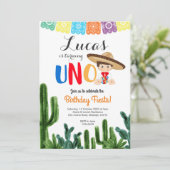 ファーストフィエスタUNOサボス誕生日招待状 招待状 (スタンド正面)