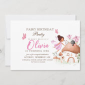 ファーストフェアリーパーティーバタフライガーデンピクシーガールズ 招待状 (正面)