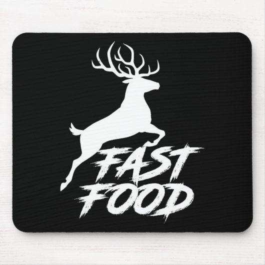 ファーストフードおもしろいハンターシカ マウスパッド (正面)
