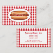 ファーストフードのディナー、スタンド、レストラン用ホットドッグ 名刺 (正面/裏面)