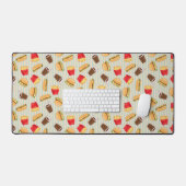ファーストフードのパターン2 デスクマット (キーボード&マウス)