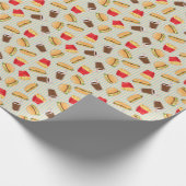 ファーストフードのパターン2 ラッピングペーパー (角)