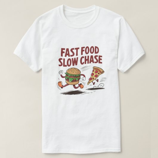 ファーストフードの追跡 Tシャツ (デザイン正面)