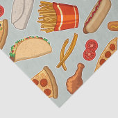 ファーストフードジャンクフードピザバーガーホットドッグ 薄葉紙 (詳細)