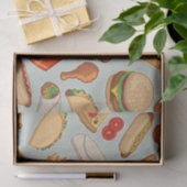 ファーストフードジャンクフードピザバーガーホットドッグ 薄葉紙 (ギフト)