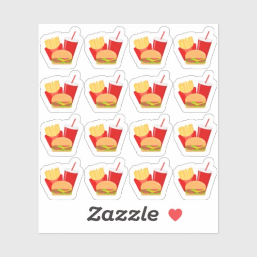 ファーストフードナイトシェートデイテイクアウトミールプランナー シール (シート)