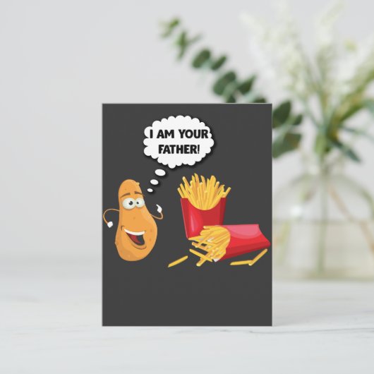 ファーストフードフェスティバル皮肉なユーモアはポテトを冷やす ポストカード (スタンド正面)