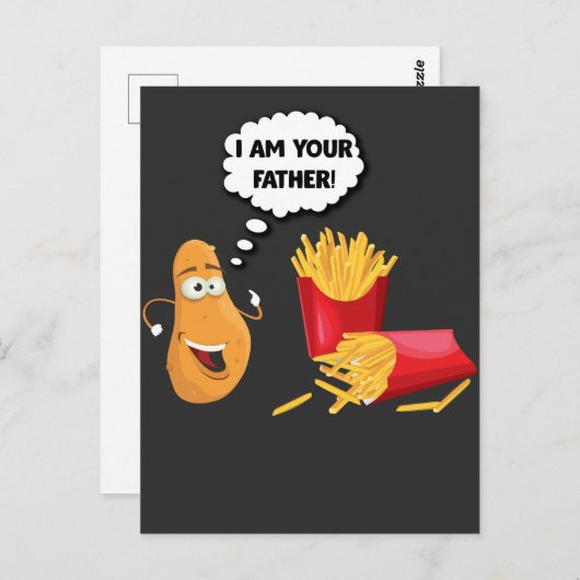 ファーストフードフェスティバル皮肉なユーモアはポテトを冷やす ポストカード (正面/裏面)