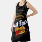 ファーストフードレトロフライアスナックヴィンテージバーガーデザイン エプロン (インサイチュ)