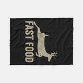 ファーストフード鹿ハンター – おもしろい狩りティー フリースブランケット (正面(横))