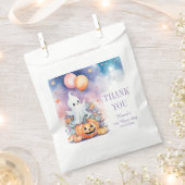 ファーストブデイお祝い-幽霊&パンプキン フェイバーバッグ (クリップ留めされた状態)