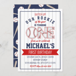 ファーストベースボール誕生日招待状 招待状