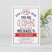 ファーストベースボール誕生日招待状 招待状 (スタンド正面)