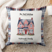 ファーストホリデーズニューホーム素朴ルクスプライドネイビーレッド クッション (ブランケット)