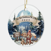 ファーストホリデーRVキャンピングカップル新婚 セラミックオーナメント (左)