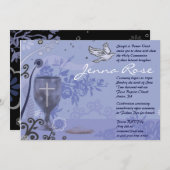 ファーストホリーコミュニオンシャリスドーブ招待状 招待状 (正面/裏面)