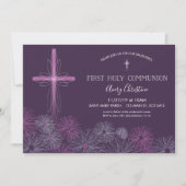 ファーストホリーコミュニオン招待状-ガールズフローラ 招待状 (正面)