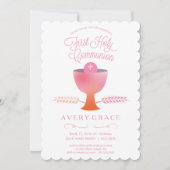 ファーストホリーコミュニオン招待状-ガールズ招待状 招待状 (正面)