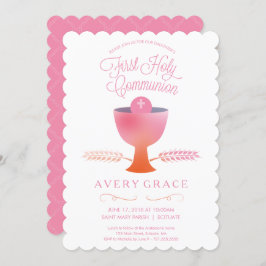 ファーストホリーコミュニオン招待状-ガールズ招待状 招待状