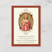 ファーストホリーコミューニオンイエス祈りの言葉ホリー 名刺 (正面)