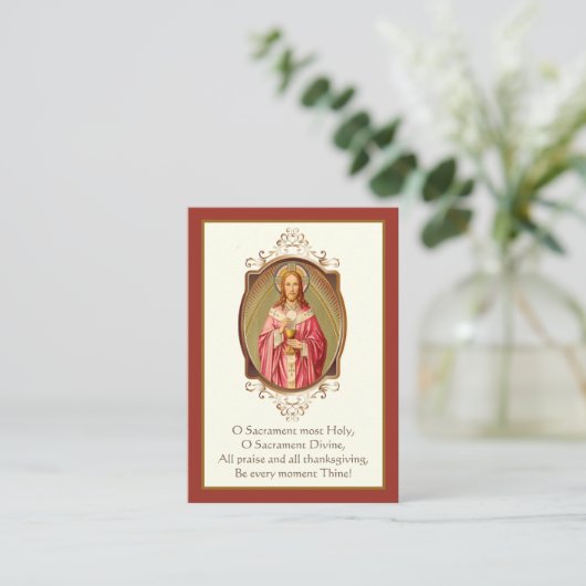 ファーストホリーコミューニオンイエス祈りの言葉ホリー 名刺 (スタンド正面)