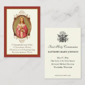 ファーストホリーコミューニオンイエス祈りの言葉ホリー 名刺 (正面/裏面)