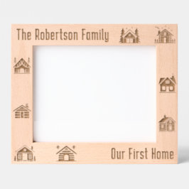 ファーストホームニューハウスカスタムファミリー名10x8 レーザー彫刻フレーム