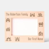 ファーストホームニューハウスカスタムファミリー名5x7 レーザー彫刻フレーム (正面)