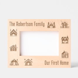 ファーストホームニューハウスカスタムファミリー名6x4 レーザー彫刻フレーム