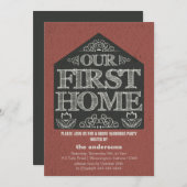 ファーストホームハウスウォーミングパーティー 招待状 (正面/裏面)