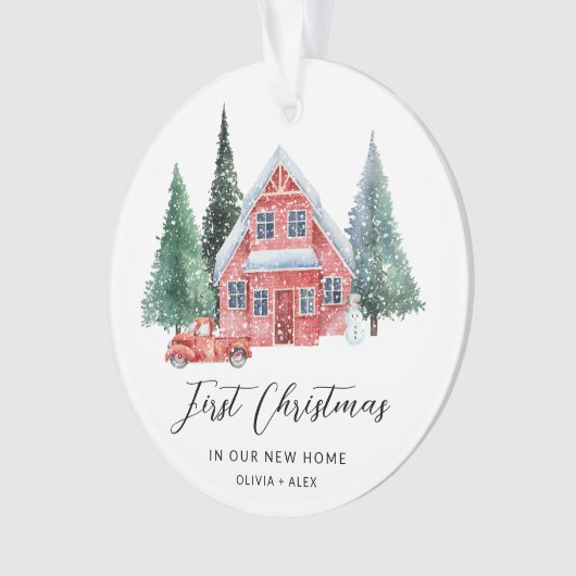 ファーストホームパーソナライズされたオーナメントニューホームギフト オーナメント (正面)