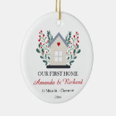 ファーストホームパーソナライズされた記念クリスマス セラミックオーナメント (右)