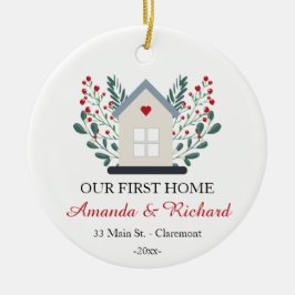 ファーストホームパーソナライズされた記念クリスマス セラミックオーナメント