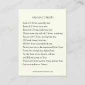 ファーストホーリーコミュニオンアニマクリスティ祈りの言葉 名刺 (裏面)