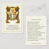 ファーストホーリーコミュニオンアニマクリスティ祈りの言葉 名刺 (正面/裏面)