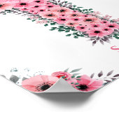 ファーストホーリーコミュニオンガールピンクフラワークロシック ポスター (角)