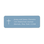 ファーストホーリーコミュニオンクロスブルー差出人住所 ラベル (正面)