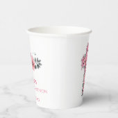 ファーストホーリーコミュニオンシックな女の子ピンクフラワークロス 紙コップ (右)