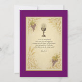 ファーストホーリーコミュニオンチャリス&ブドウ 招待状 (正面)