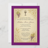 ファーストホーリーコミュニオンチャリス&ブドウ 招待状 (裏面)