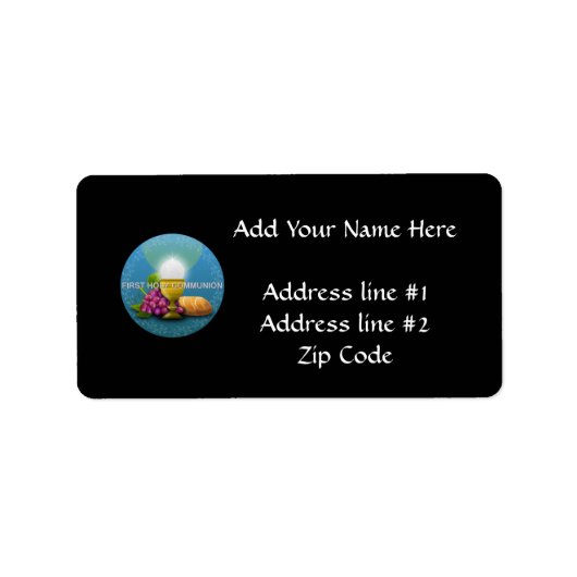 ファーストホーリーコミュニオンチャリス&ホスト ラベル (正面)