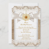 ファーストホーリーコミュニオンファーストガールズクロスバーラップレース 招待状 (正面)