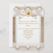 ファーストホーリーコミュニオンファーストガールズクロスバーラップレース 招待状 (裏面)