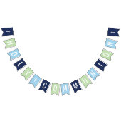 ファーストホーリーコミュニオンブルーグリーンボーイお祝い バンティングフラッグ (全)