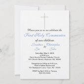 ファーストホーリーコミュニオンブルーツインズ招待状 招待状 (正面)