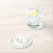 ファーストホーリーコミュニオンホワイトデイジーカスタムフローラ ペーパーコースター (インサイチュ)