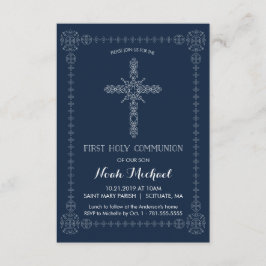 ファーストホーリーコミュニオンボーイズ招待状クエレガントロス 招待状